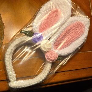 Crochet Bunny Ears Hair Headband Easter Spring Holiday